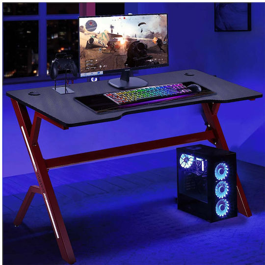 Γραφείο Gaming 120x60x73εκ. Κόκκινο