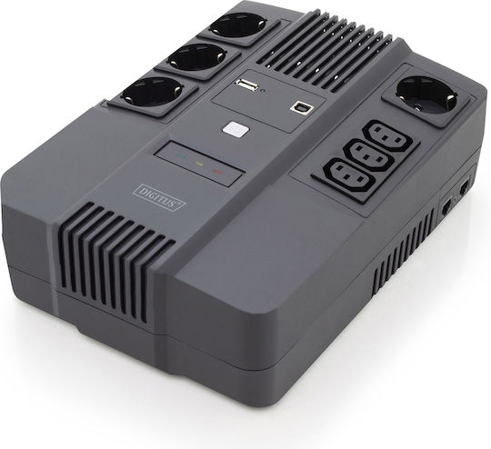 Digitus DN-170110 UPS Line-Interactive 600VA 360W με 7 Πρίζες