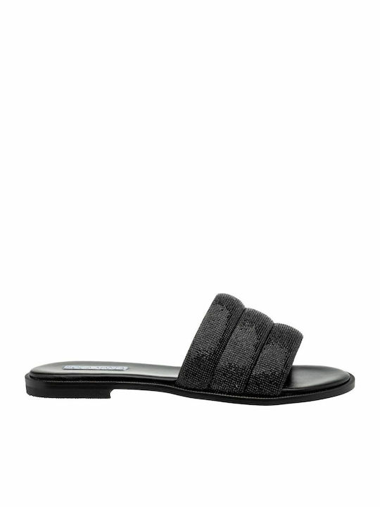 Women's Flat Sandals in Black Color