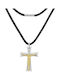 Morellato Men's Cross from Gold Plated Steel with Cord