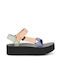 Teva Flatform Universal Sandale dama Sportiv Pantofi cu platformă Salmon/Green/Purple