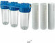 Atlas Filtri 3P Senior Plus Triplex AFO SX Συσκευή Φίλτρου Νερού Κάτω Πάγκου / Κεντρικής Παροχής Τριπλή 3/4'' με Ανταλλακτικό Φίλτρο Atlas Filtri FA 10 SX 25mcr, Atlas Filtri FA 10 SX 5mcr,Atlas Filtri CPP 110 SX 1mcr