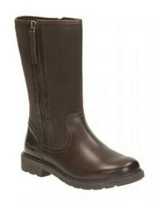 Clarks Ines Rain Ghete Copii din Piele cu Fermu...