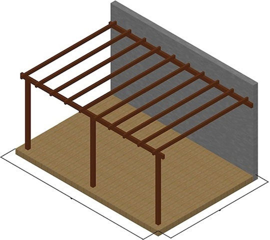 Garden Pergola Made of Wood with Ceiling 500x300cm