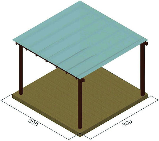Pergolă De Grădină Din Plastic Cu Tavan 500x300cm