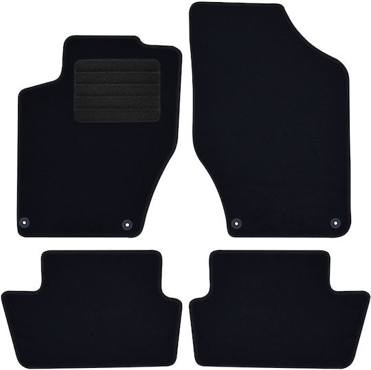 Rigum Σετ Μπροστινά και Πίσω Πατάκια 4τμχ για Citroen C4 / DS4 2010 2018 Μαύρα