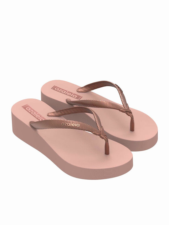 Azaleia Frauen Flip Flops mit Plattform in Rosa Farbe