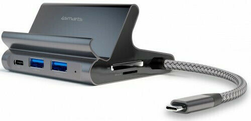 4Smarts USB 3-Port USB 3.1 Hub with USB-C Connection Gray