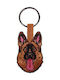 Keychain German Shepherd Fabric