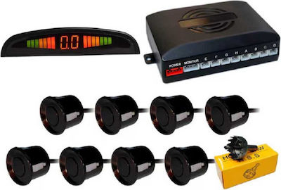 Back Car Parking System with Screen and 8 Sensors 22mm in Black Colour 002181