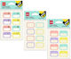 Deli 8 buc Etichete Adezive Mici Rectangulare Multicolore 22x33mm