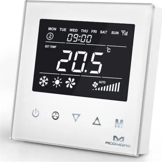 Geyer MH8-FC4-W Smart Digital Thermostat with Touch Screen White