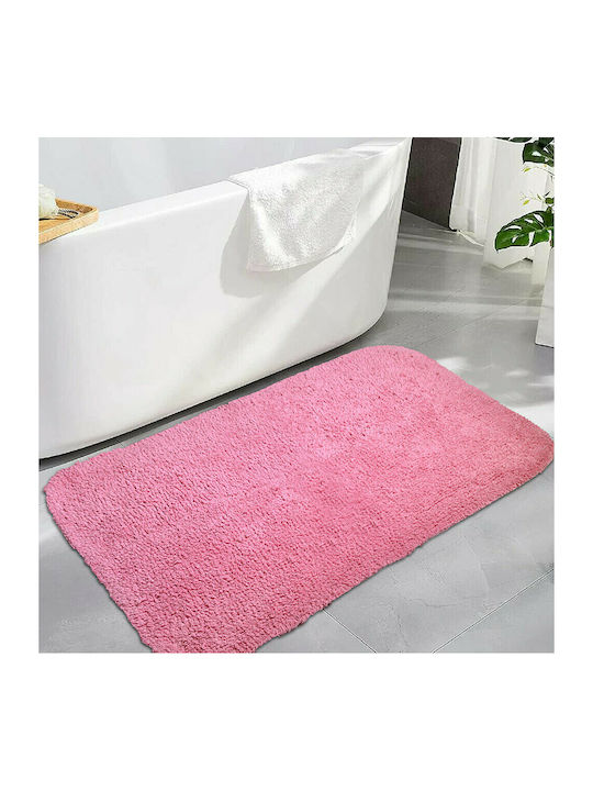 Lino Home Πατάκι Μπάνιου Βαμβακερό Ring 2500000613 Ροζ 60x90εκ.