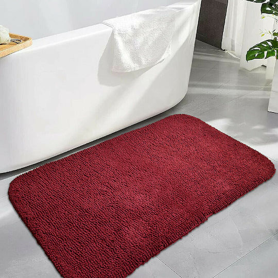 Lino Home Badematte Baumwolle Rechteckig Ring 2500000605 Burgundisch 50x80cm