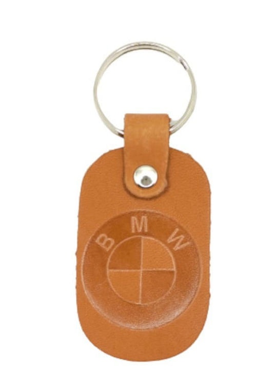BMW Handmade Keychain BMW Leather Brown
