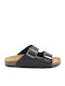 Sandale Casual Damă Din Piele Negre