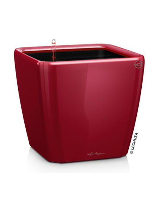 Lechuza Quadro 50 Γλάστρα Αυτοποτιζόμενη Scarlet Red High-Gloss 50x46.5cm
