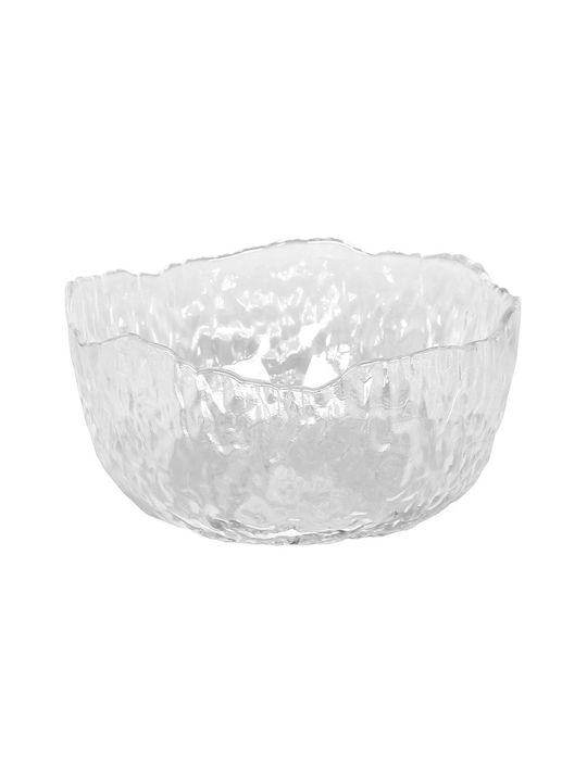 Keskor Servierschüssel Rund Glas Transparent mit Durchmesser 12.5cm