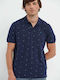 FBM005-04511 Polo Short Sleeve Blouse Navy Blue