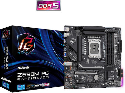 ASRock Z690M PG Riptide D5 Motherboard Micro ATX με Intel 1700 Socket