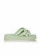 Sante Damen Flache Sandalen Flatforms in Grün Farbe