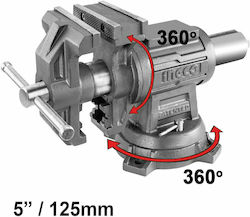 Ingco Schraubstock Drehbarer Sockel 127mm HBV085