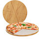 Relaxdays Non-Stick - Antiaderent Placă de copt Plăci de copt pentru pizza Față și spate cu Suprafață din Lemn Flat 33cm