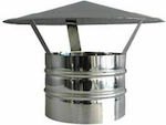 Inox Shell 1104-F130 Chimney Crown Inox 130mm Silver