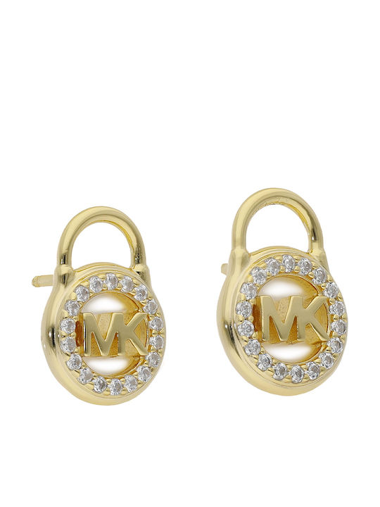 Michael Kors Premium Earrings made of Silver Gold Plated with Stones & Pearls