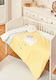 Bi Baby Baby Crib Bedding Set Cute Cat 4pcs Yellow