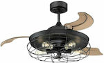 Westinghouse Dunlin 73001 7300140 Ceiling Fan 105cm with Light and Remote Control Brown