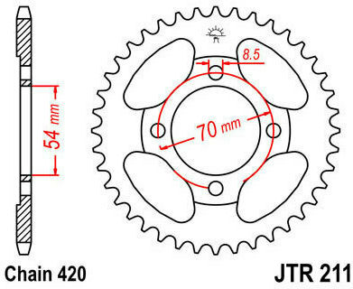 JT Sprockets Hinteres Ritzel