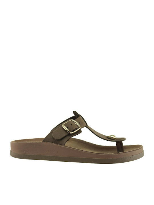 Fantasy Sandals Leder Flache Sandalen für Damen...