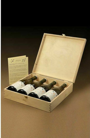 Douloufakis Wine Dafnios Vidiano White Dry In Wooden Box 750ml 4 Pieces