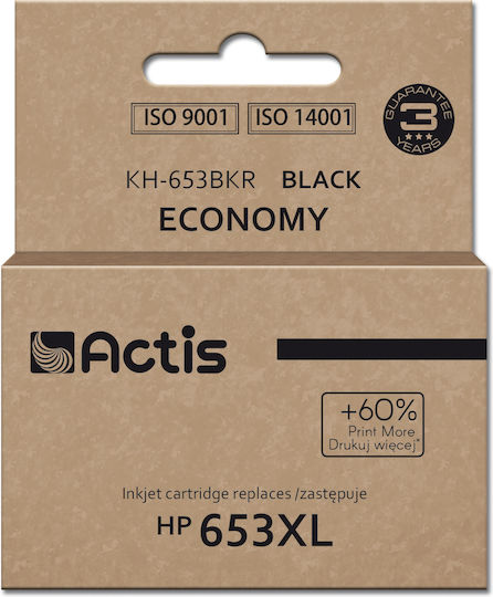 Actis Inkjet Printer Compatible Ink HP 653XL 3YM75AE 575 Pages 20ml Black