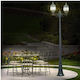 Bakaji Outdoor Floor Lamp Post 60W IP44 for E27 Light Bulb Green