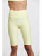 Flash Vichy Women's Bike Training Legging High Waisted Fleece Lining Yellow
