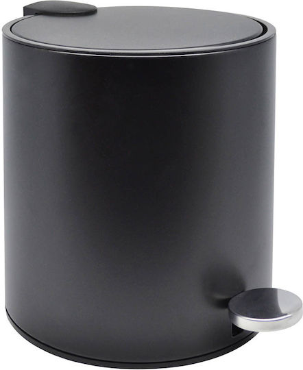 Ankor Inox Καλαθάκι Μπάνιου Soft Close 5lt Μαύρο