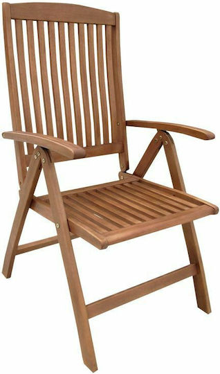 Outdoor Chair Wooden Greenville Brown 71.5x57.5x107.5cm