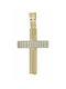 Mertzios.gr Gold Cross 14K Double Sided