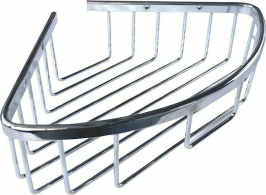 Import Hellas Ecke Badezimmerregal Metallisch 21x21x7.5cm Silber Import Hellas Ecke Badezimmerregal Metallisch 21x21x7.5cm Silber