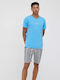 Calvin Klein Men's Summer Pajamas Set Light Blue