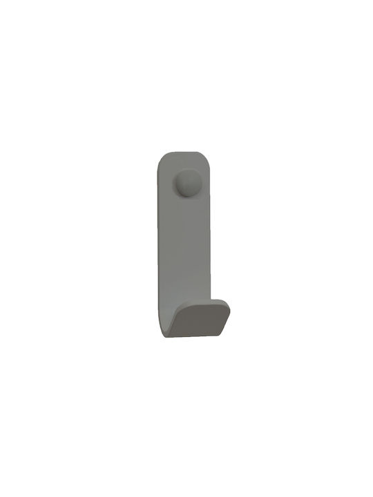 Pam & Co Single Wall-Mounted Bathroom Hook ​5x13cm Matt Concrete Grey