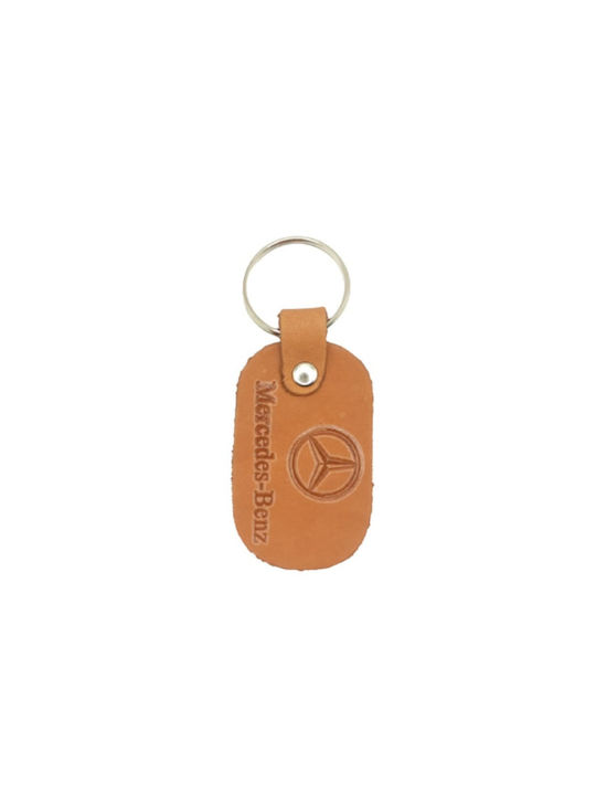 Keyring leather key ring brown Mercedes-Benz 6339-k