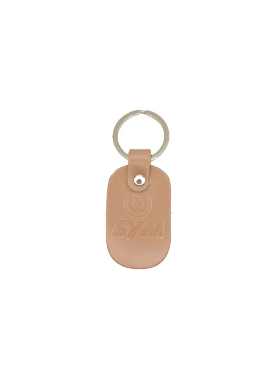 Leather key ring powder pink SYM 6993-k