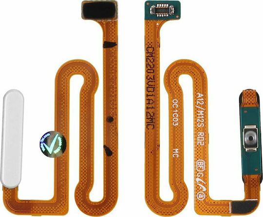 Samsung Кабел с Пръстов отпечатък в Бял цвят за Samsung A125F Galaxy A12, A127F Galaxy A12 Nacho