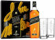 Johnnie Walker Cutie cadou Black Label 12 Yo 1buc 700ml cu 2 pahare Highball
