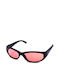 Benetton Sunglasses with Black Plastic Frame and Pink Lens UCB316 500