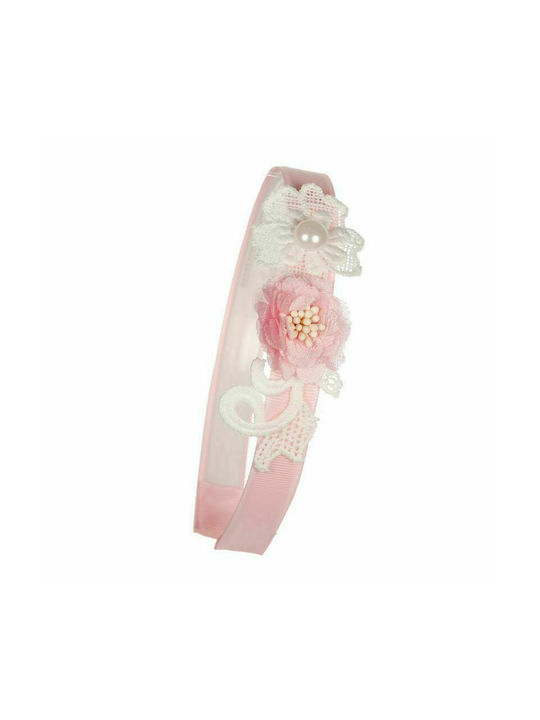 Mom & Dad Pink Kids Headband with Flower