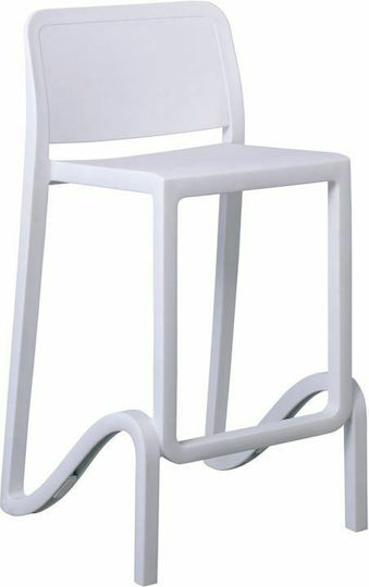 Stool for Bar Outdoor Giano White 46x47x100cm